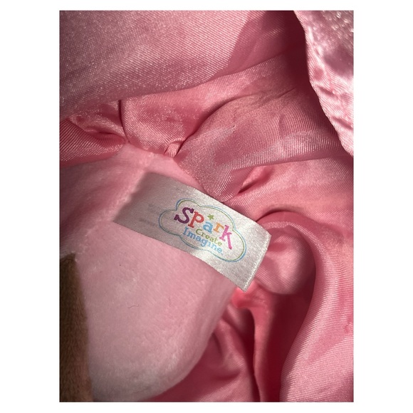Spark Create Imagine Ballerina Bunny Rabbit Plush Pink Tutu Rattle Baby Toy 16in - Picture 6 of 7